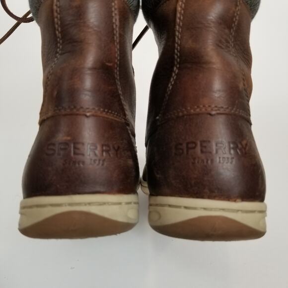 Sperry Topsider Women's Bayfish Brown Leather Ankle Boots Size 9 - Picture 7 of 10